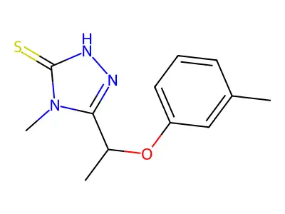 2,4-Dihydro-4-methyl-5-[1-(3-methylphenoxy)ethyl]-3H-1,2,4-triazole-3-thione structure