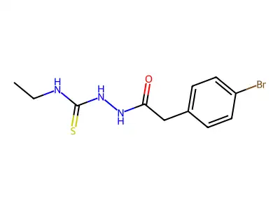 2-[(4-bromophenyl)acetyl]-N-ethylhydrazinecarbothioamide structure