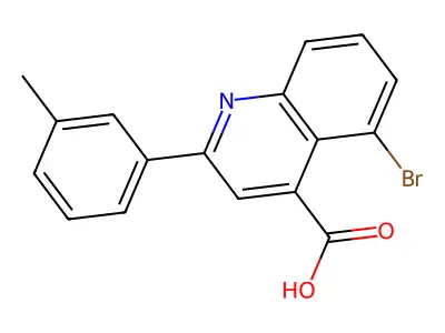 5-Bromo-2-(3-methylphenyl)quinoline-4-carboxylic acid structure