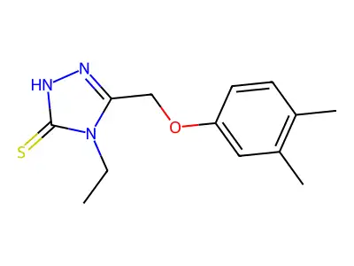 5-[(4-chloro-2-methylphenoxy)methyl]-4-ethyl-4H-1,2,4-triazole-3-thiol structure