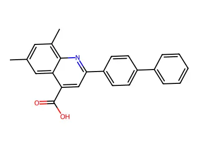 6,8-dimethyl-2-(4-phenylphenyl)quinoline-4-carboxylic Acid structure