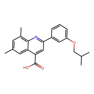 2-(3-Isobutoxyphenyl)-6,8-dimethylquinoline-4-carboxylic acid structure