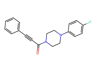 1-[4-(4-Fluorophenyl)-1-piperazinyl]-3-phenyl-2-propyn-1-one structure