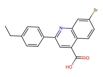 7-Bromo-2-(4-ethylphenyl)quinoline-4-carboxylic acid structure