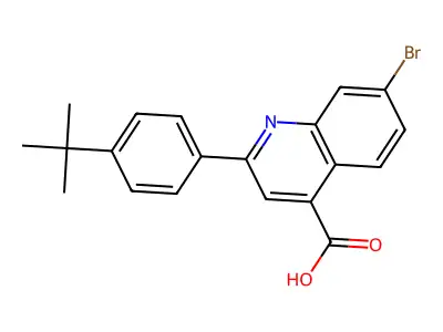 7-Bromo-2-(4-tert-butylphenyl)quinoline-4-carboxylic acid structure