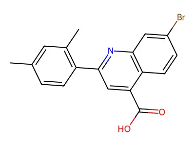 7-Bromo-2-(2,4-dimethylphenyl)quinoline-4-carboxylic acid structure