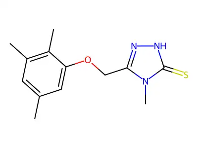 2,4-Dihydro-4-methyl-5-[(2,3,5-trimethylphenoxy)methyl]-3H-1,2,4-triazole-3-thione structure
