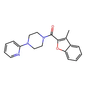3-Methylbenzo[d]furan-2-yl 4-(2-pyridyl)piperazinyl ketone structure