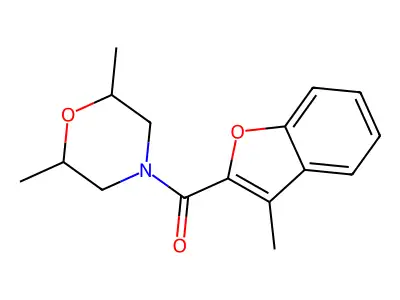 (2,6-Dimethylmorpholino)(3-methylbenzofuran-2-yl)methanone structure