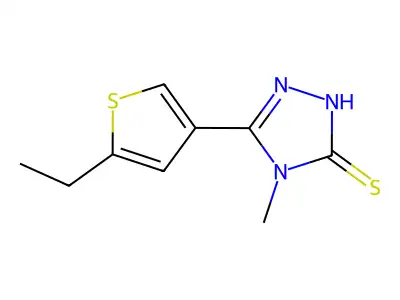 5-(5-ethylthien-3-yl)-4-methyl-4H-1,2,4-triazole-3-thiol structure
