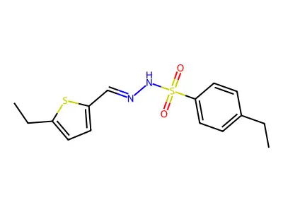 4-Ethylbenzenesulfonic acid 2-[(5-ethyl-2-thienyl)methylene]hydrazide structure