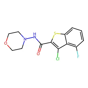 Benzo[b]thiophene-2-carboxamide, 3-chloro-4-fluoro-N-4-morpholinyl-(9CI) structure