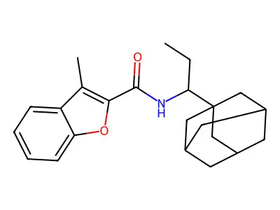 2-Benzofurancarboxamide,3-methyl-N-(1-tricyclo[3.3.1.13,7]dec-1-ylpropyl)-(9CI) structure
