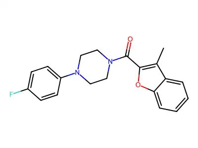 4-(4-Fluorophenyl)piperazinyl 3-methylbenzo[d]furan-2-yl ketone structure