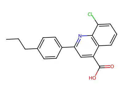 8-Chloro-2-(4-propylphenyl)quinoline-4-carboxylic acid structure