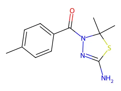 (5-Amino-2,2-dimethyl-1,3,4-thiadiazol-3(2H)-yl)(4-methylphenyl)methanone structure