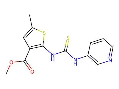 Methyl 5-methyl-2-[(pyridin-3-ylcarbamothioyl)amino]thiophene-3-carboxylate structure