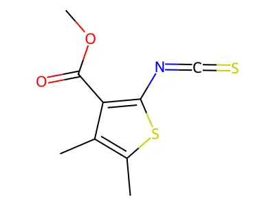 Methyl 2-isothiocyanato-4,5-dimethylthiophene-3-carboxylate structure