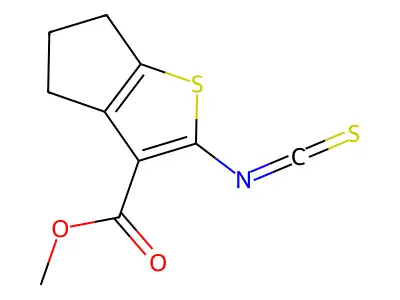 methyl 2-isothiocyanato-5,6-dihydro-4H-cyclopenta[b]thiophene-3-carboxylate structure