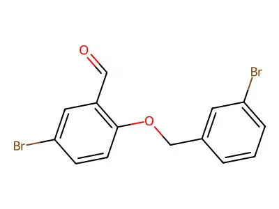 5-Bromo-2-((3-bromophenyl)methoxy)benzaldehyde structure