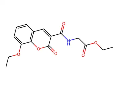 Ethyl 2-[(8-ethoxy-2-oxochromene-3-carbonyl)amino]acetate structure