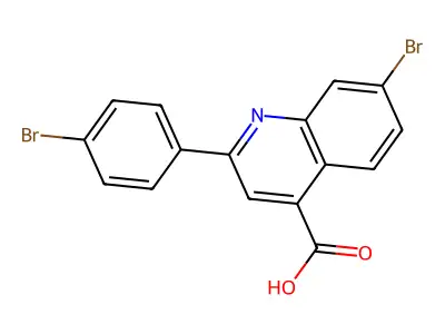 7-Bromo-2-(4-bromophenyl)quinoline-4-carboxylic acid structure