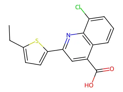 8-Chloro-2-(5-ethylthiophen-2-yl)quinoline-4-carboxylic acid structure