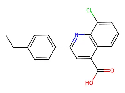 8-Chloro-2-(4-ethylphenyl)quinoline-4-carboxylic acid structure
