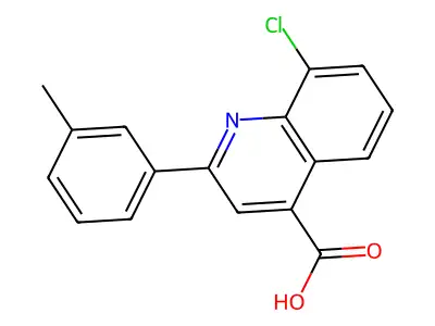 8-Chloro-2-(3-methylphenyl)quinoline-4-carboxylic acid structure