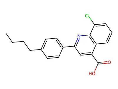 2-(4-Butylphenyl)-8-chloroquinoline-4-carboxylic acid structure