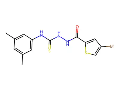 1-[(4-Bromothiophene-2-carbonyl)amino]-3-(3,5-dimethylphenyl)thiourea structure