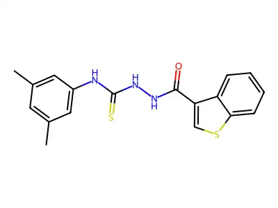2-(1-benzothiophen-3-ylcarbonyl)-N-(3,5-dimethylphenyl)hydrazinecarbothioamide structure