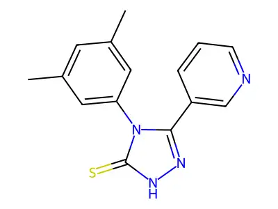 4-(3,5-dimethylphenyl)-5-(pyridin-3-yl)-4H-1,2,4-triazole-3-thiol structure