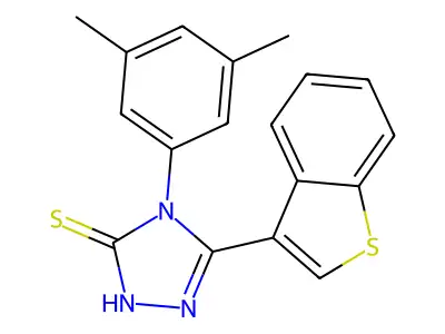 5-Benzo[b]thiophen-3-yl-4-(3,5-dimethylphenyl)-1,2,4-triazole-3-thiol structure