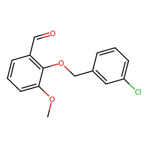 2-((3-Chlorophenyl)methoxy)-3-methoxybenzaldehyde structure