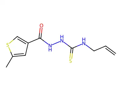5-Methyl-3-thiophenecarboxylic acid 2-[(2-propen-1-ylamino)thioxomethyl]hydrazide structure