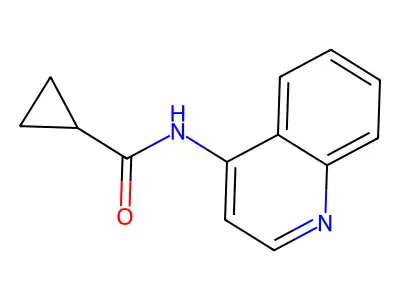N-quinolin-4-ylcyclopropanecarboxamide structure