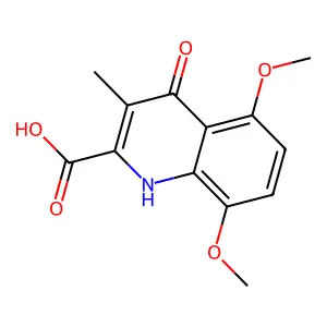 5,8-dimethoxy-3-methyl-4-oxo-1H-quinoline-2-carboxylic acid structure