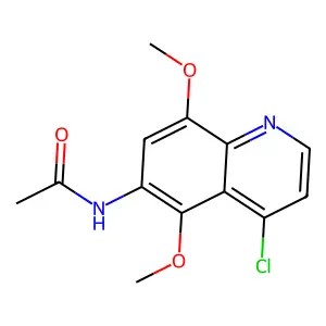 N-(4-chloro-5,8-dimethoxyquinolin-6-yl)acetamide structure