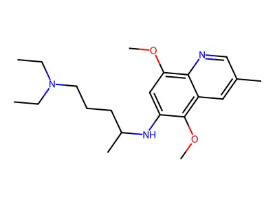 Quinoline, 6-((4-(diethylamino)-1-methylbutyl)amino)-5,8-dimethoxy-3-methyl- structure
