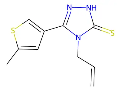 4-allyl-5-(5-methylthien-3-yl)-4H-1,2,4-triazole-3-thiol structure