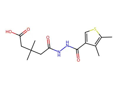 4-[[(4,5-dimethylthiophene-3-carbonyl)amino]carbamoyl]-3,3-dimethyl-butanoic Acid structure