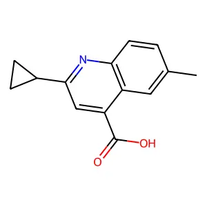 2-Cyclopropyl-6-methylquinoline-4-carboxylic acid structure