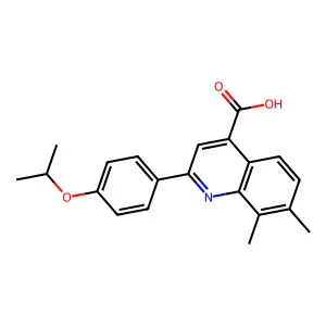 7,8-Dimethyl-2-[4-(methylethoxy)phenyl]quinoline-4-carboxylic acid structure