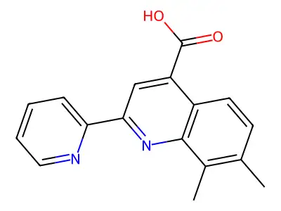 7,8-Dimethyl-2-pyridin-2-ylquinoline-4-carboxylic acid structure