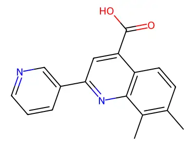 7,8-Dimethyl-2-(3-pyridinyl)-4-quinolinecarboxylic acid structure
