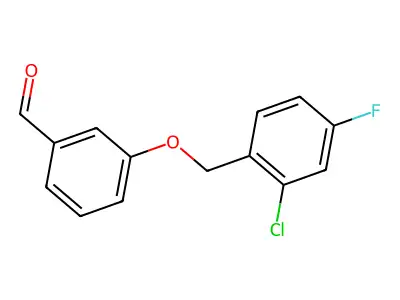 3-[(2-Chloro-4-fluorobenzyl)oxy]benzaldehyde structure