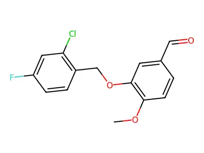 3-[(2-Chloro-4-fluorobenzyl)oxy]-4-methoxybenzaldehyde structure