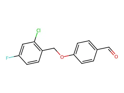 4-((2-Chloro-4-fluorophenyl)methoxy)benzaldehyde structure