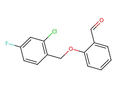2-[(2-Chloro-4-fluorobenzyl)oxy]benzaldehyde structure